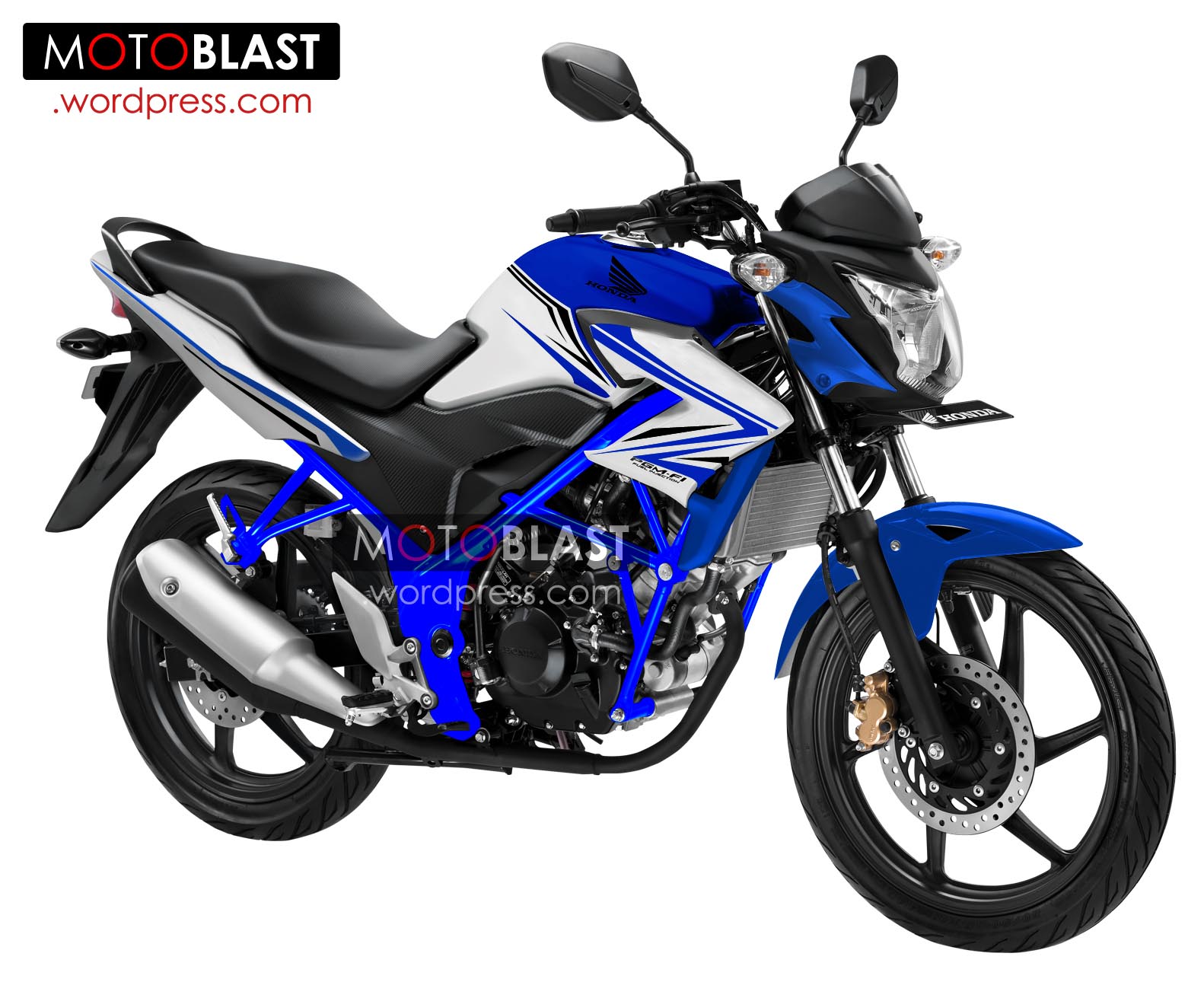 100 Modifikasi Motor Cb150r Warna Putih Biru Modifikasi Motor Honda CB Terbaru