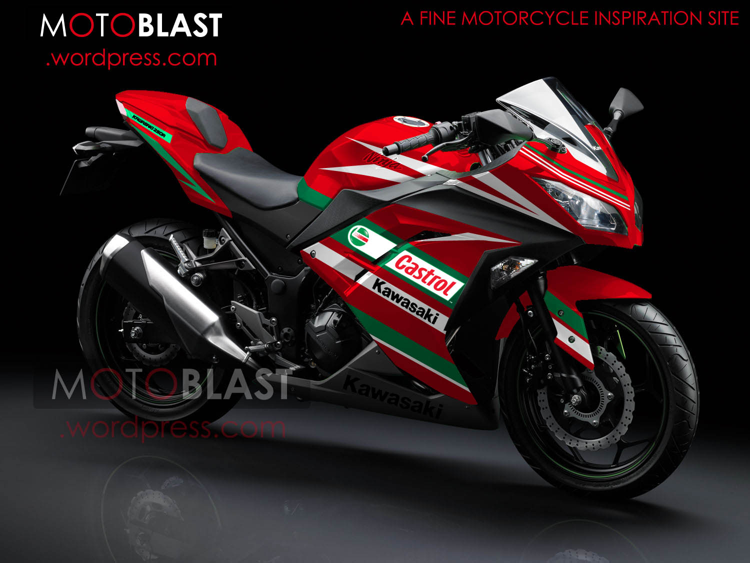 Modif Striping New Kawasaki Ninja 250R Fi Merah MOTOBLAST