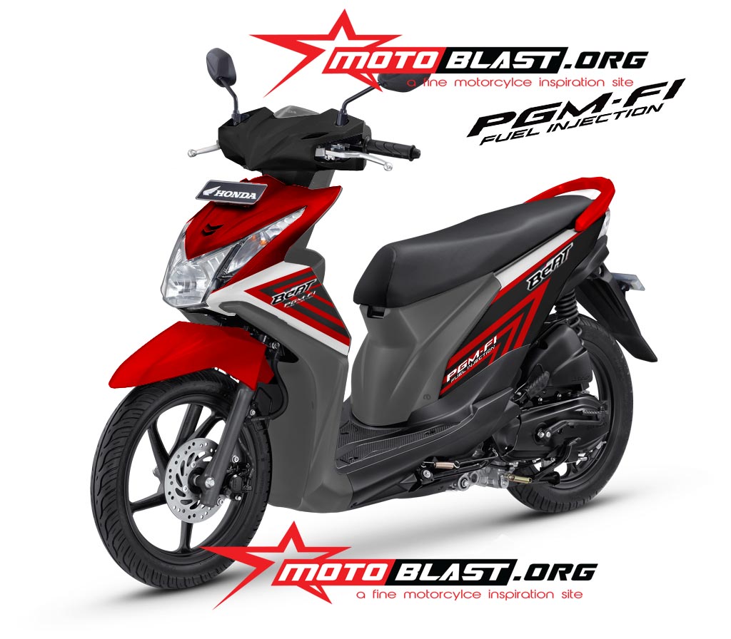 Modif Striping Honda Beat 2013 Black MOTOBLAST