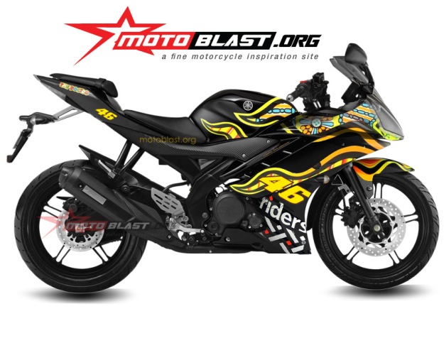 modificationdecal design  special edition yamaha R15 black 2014