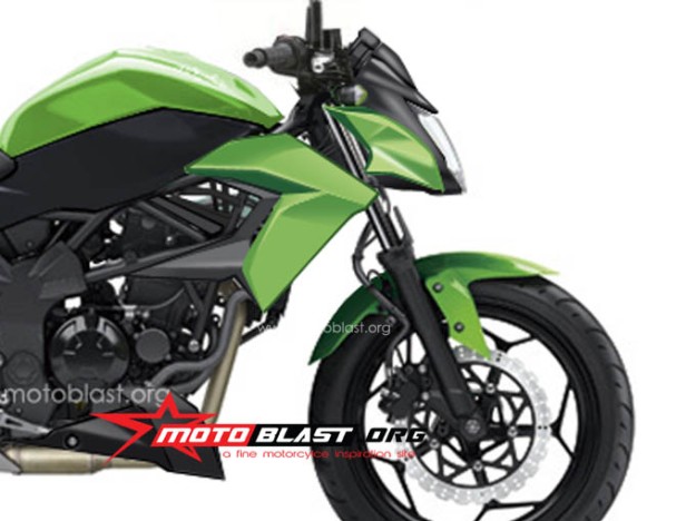 new rendering ninja 250 RR mono nakedbike 2014-front