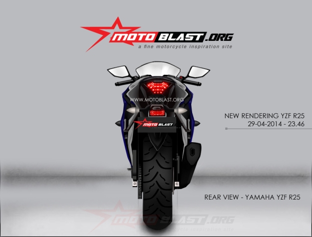 motoblast - new rendering rear view yamaha R25 - 2014 - 1