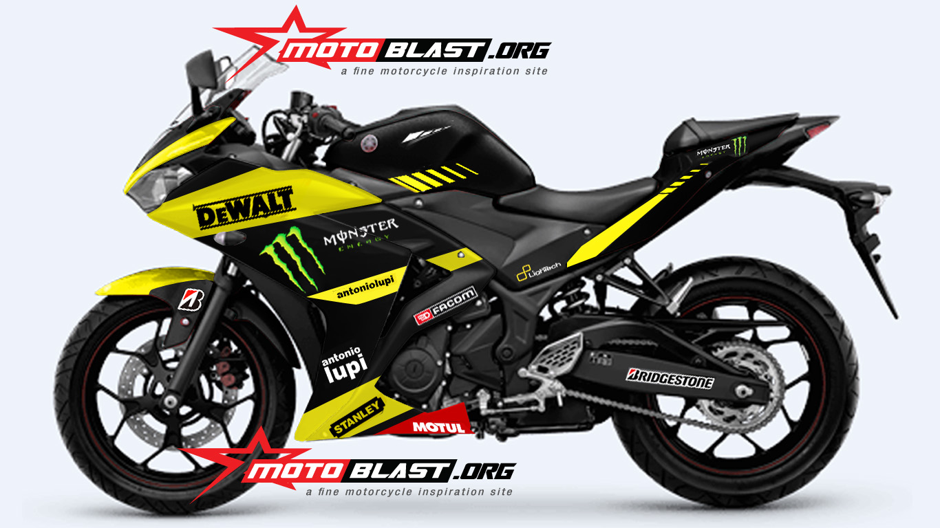 SPECIAL Modif Striping Decal Fullbody Yamaha R25 Livery Monster