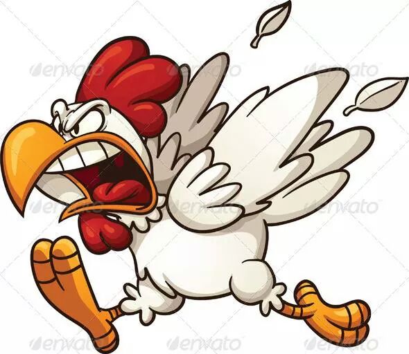 scared chicken clipart free - photo #46