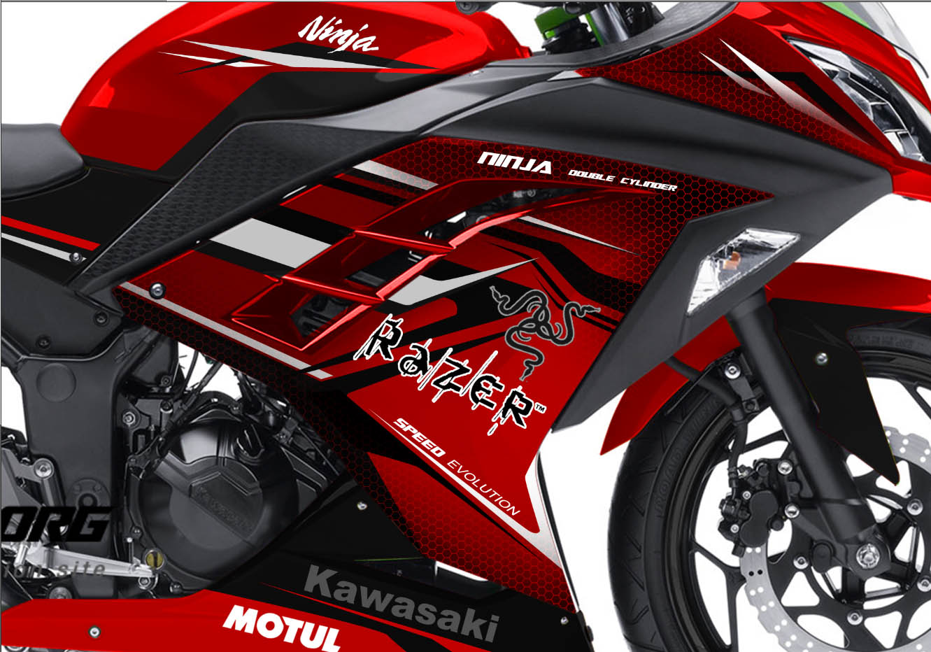 SPECIAL EDITION Decal Design Kawasaki Ninja 250R Fi Red By Motoblast