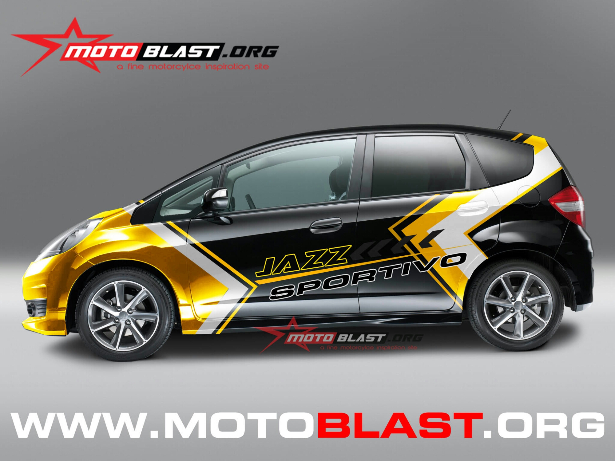 Motoblast Car Series Grafis Inspirasi Honda Jazz