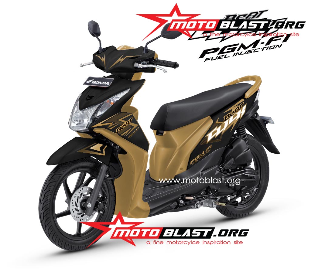 Decal Design Untuk Honda Beat FI Black Click MOTOBLAST