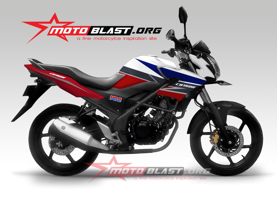 motoblast akan buatin striping warna red white blue (rwb) terbaru 2014 .