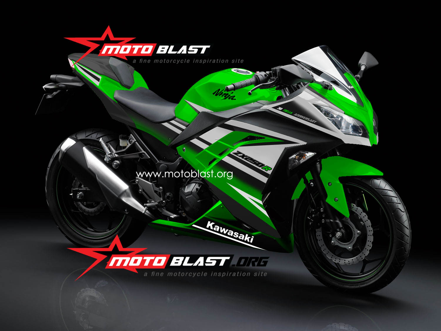 Download Modifikasi Motor Ninja 250 Warna Hijau Terkeren Obeng Motor