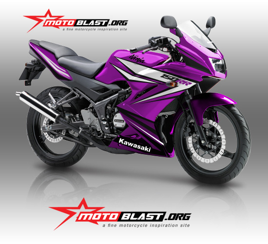 Kawasaki ninja 150rr purple  MOTOBLAST
