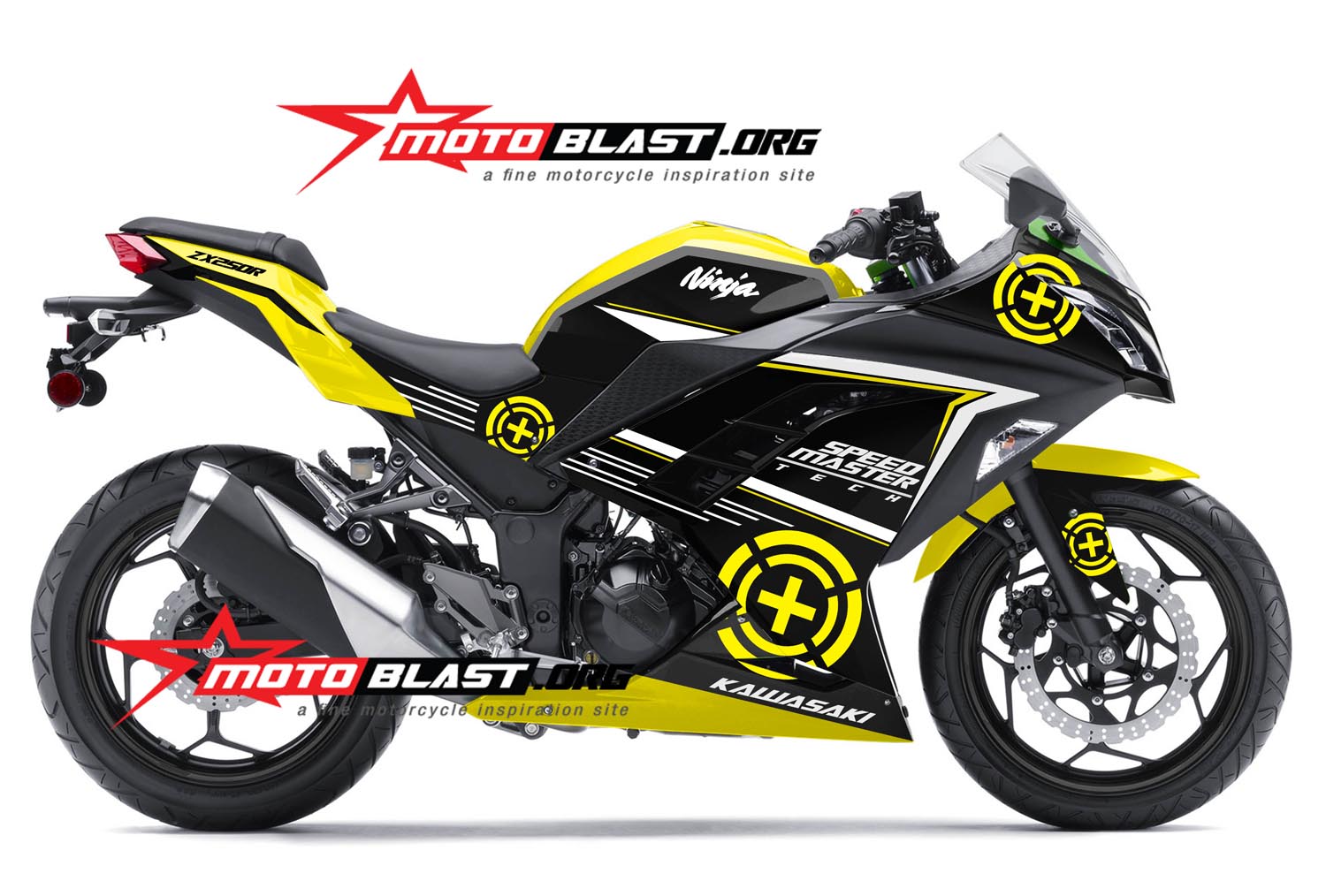Modif Striping Kawasaki Ninja 250R FI Black Yellow TARGET FOUND