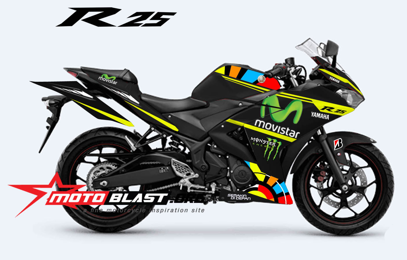 HOTModif Yamaha R25 Black VR46 Monster Tech3 Motogp Buat