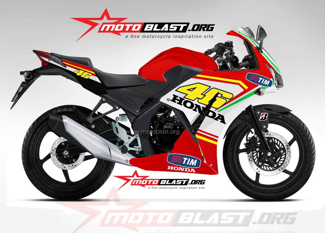 Modif Striping Honda CBR150R RED Motogp VR46 Ducati MOTOBLAST