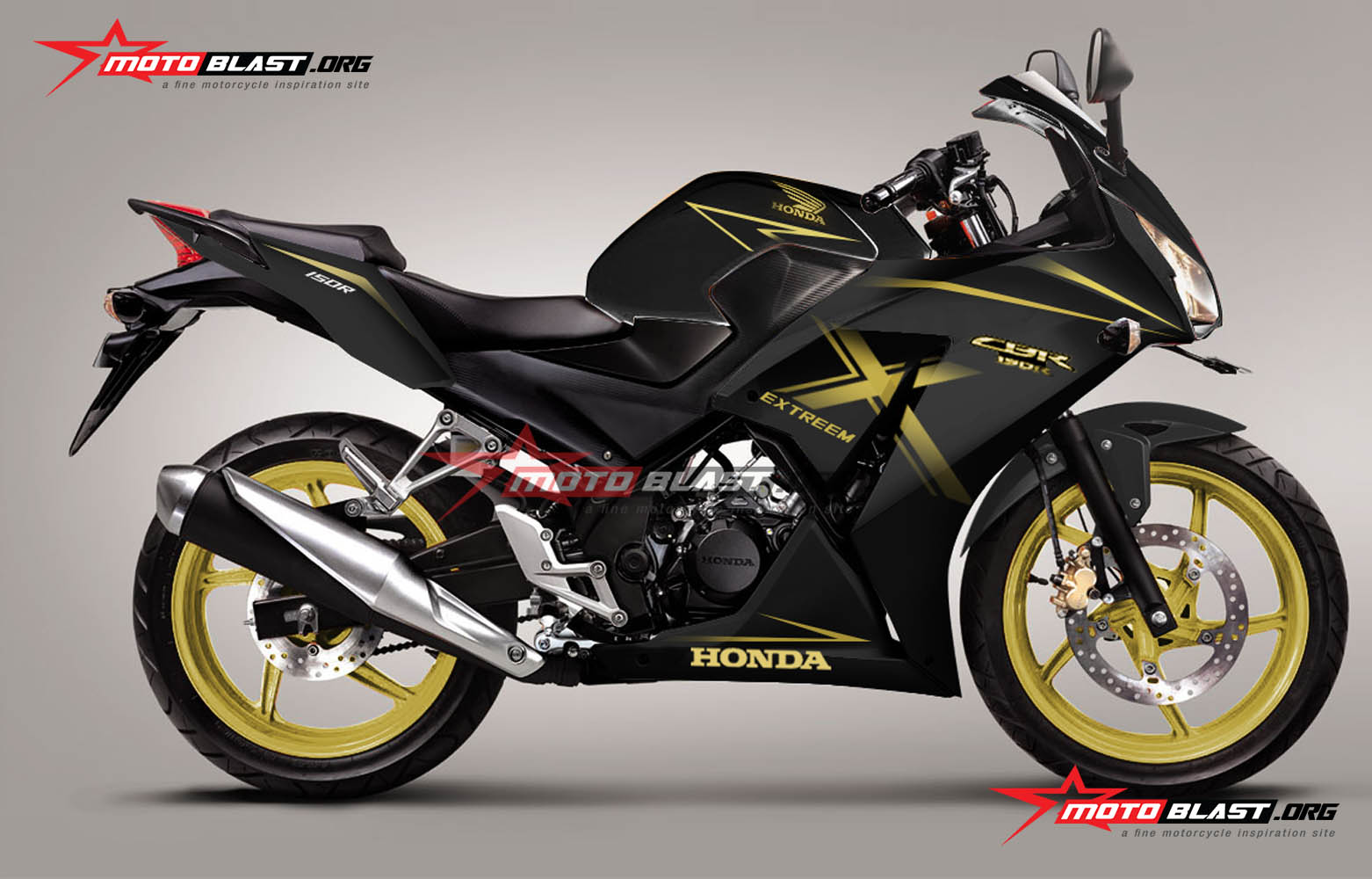 Modif Striping Honda CBR150R K45 Black DOFF Special Edition