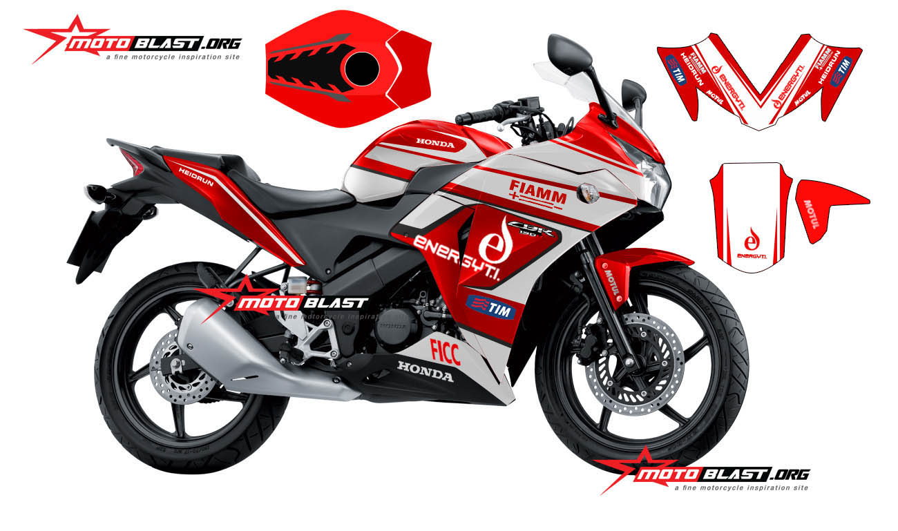 Modif Striping Honda CBR150R Thailand Red Ala FIAM Superbike