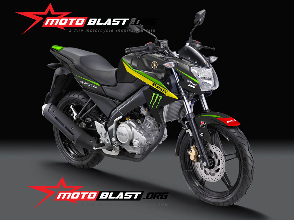 Modif Striping Yamaha New Vixion Black - Monster Tech3 