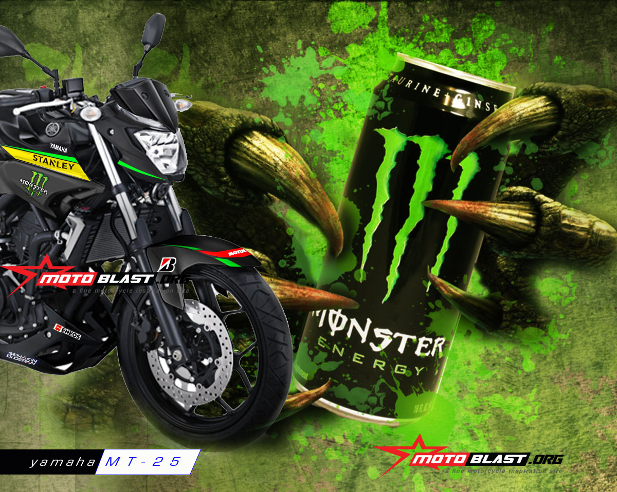Modif Striping Yamaha MT 25 Black Monster Tech3 Motogp 2015