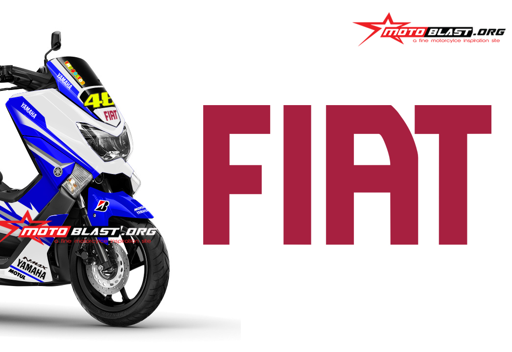 Grafis Inspirasi Yamaha NMAX Blue FIAT Motogp V Rossi 46 