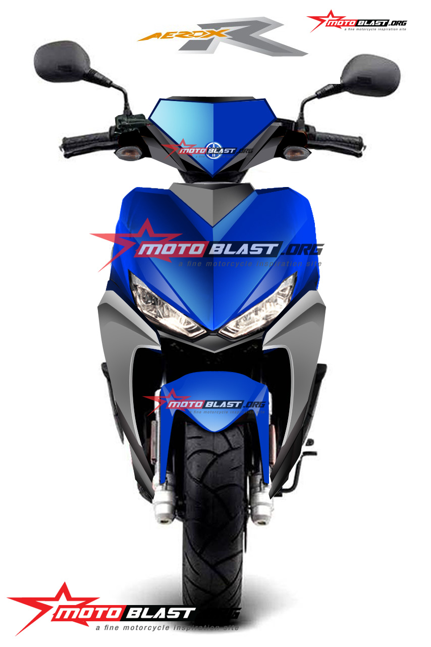 Wooww Penampakan Yamaha AEROX Biru Mirip Dengan Renderan Motolast