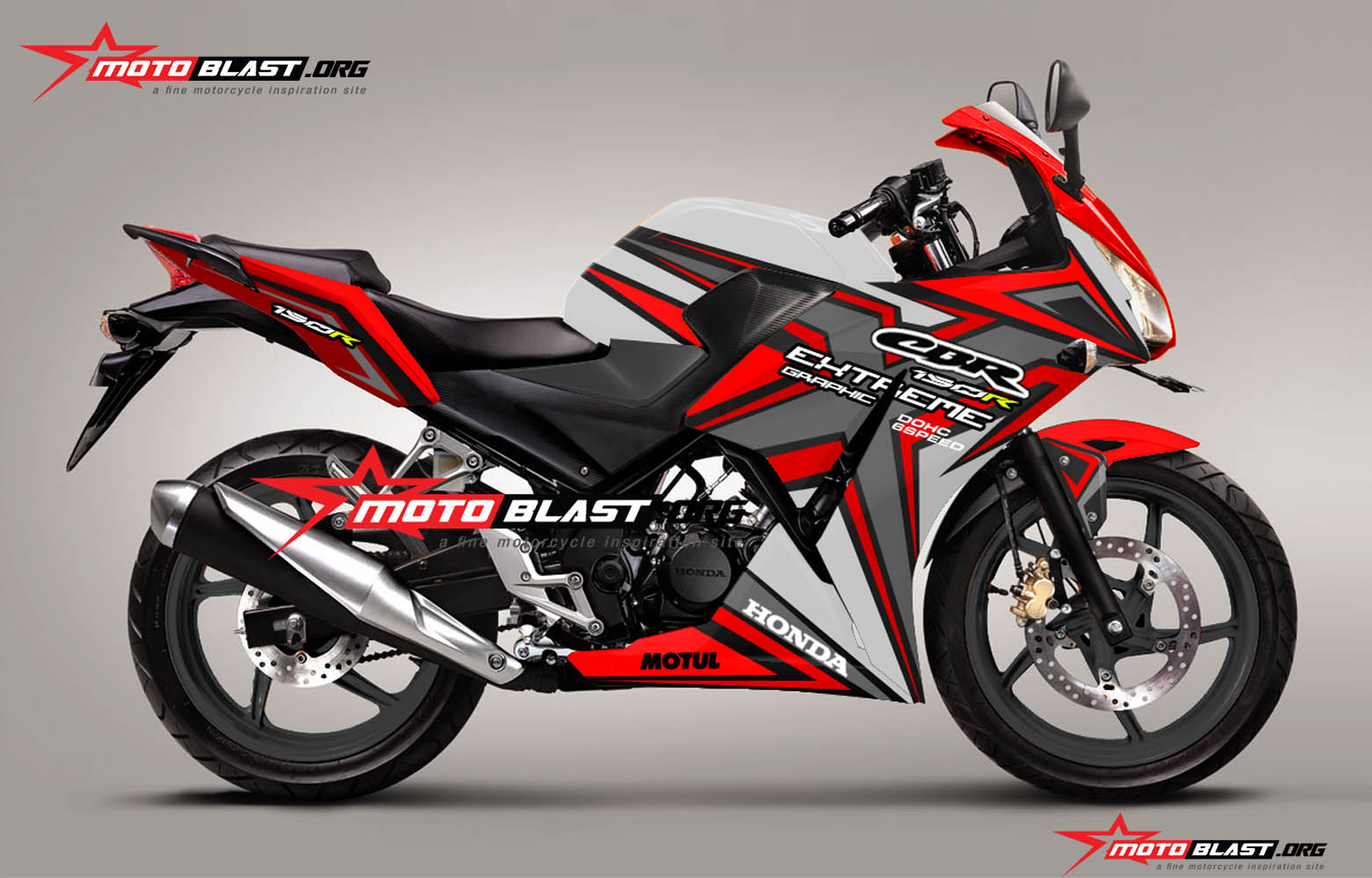 Modifikasi Grafis Inspirasi Honda New CBR150r Lokal RWB Extreme Style Monyorr MOTOBLAST