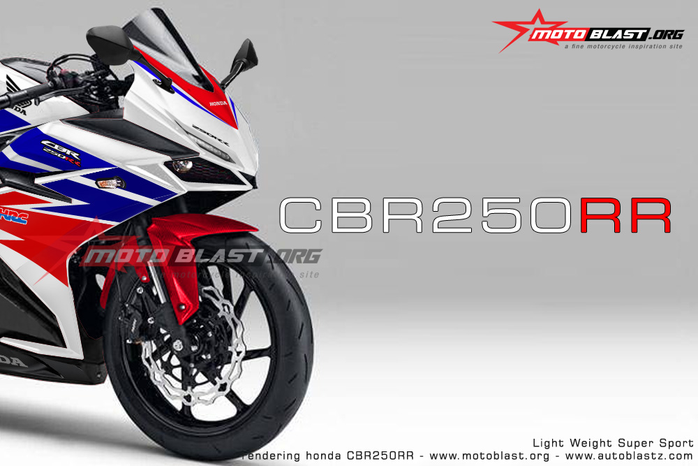 rendering next cbr250rr masspro 2016 livery Red White Blue by motoblast