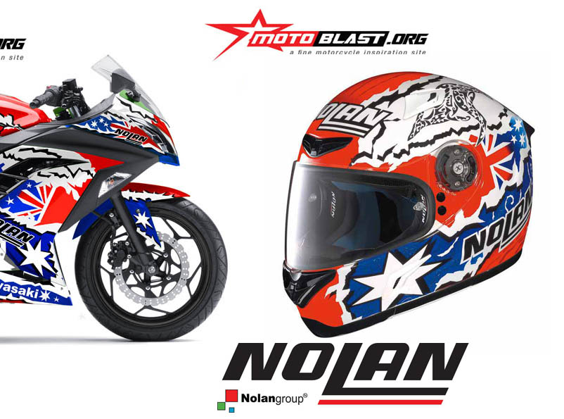 Modifikasi Kawasaki Ninja 250R Fi Tema Helm NOLAN N63 