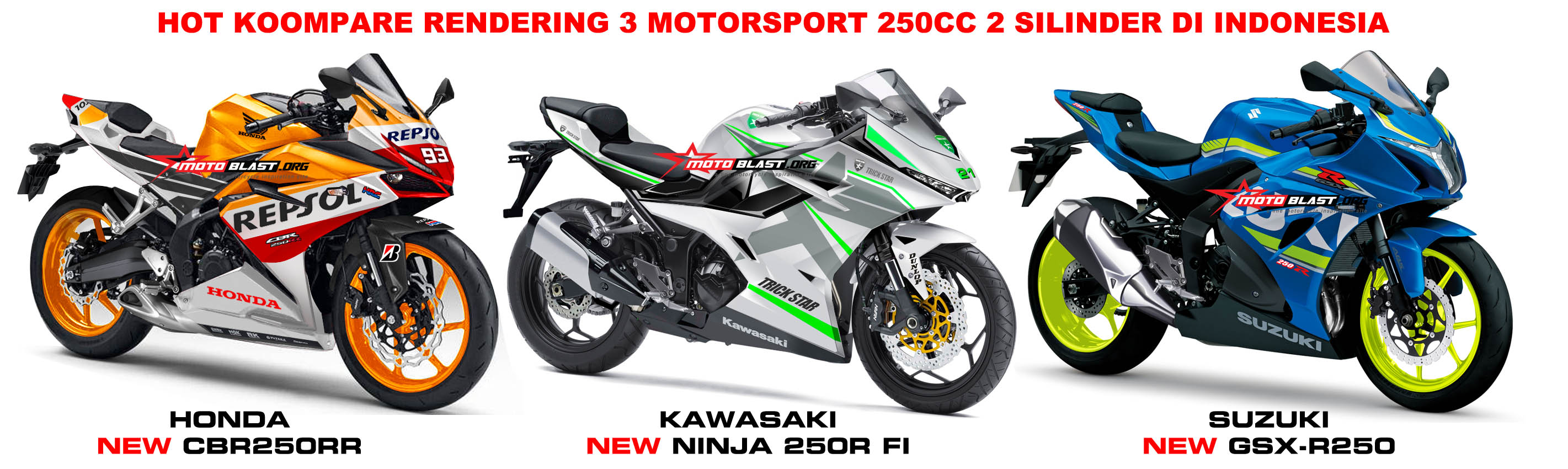 HOT Kompare Fisik 3 Motorsport 250cc Terbaru CBR250RR New