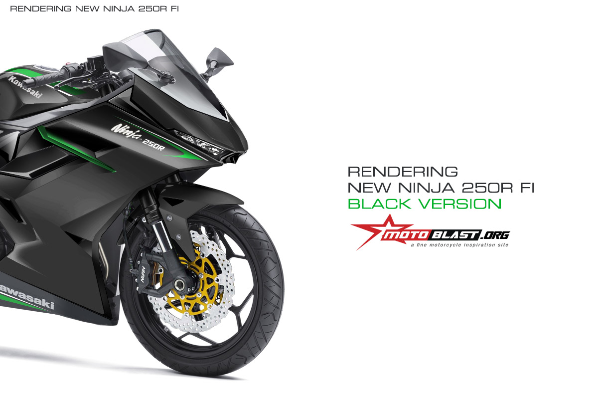 HOT RENDERING NEW Kawasaki Ninja 250R Fi BLACK VERSION MOTOBLAST