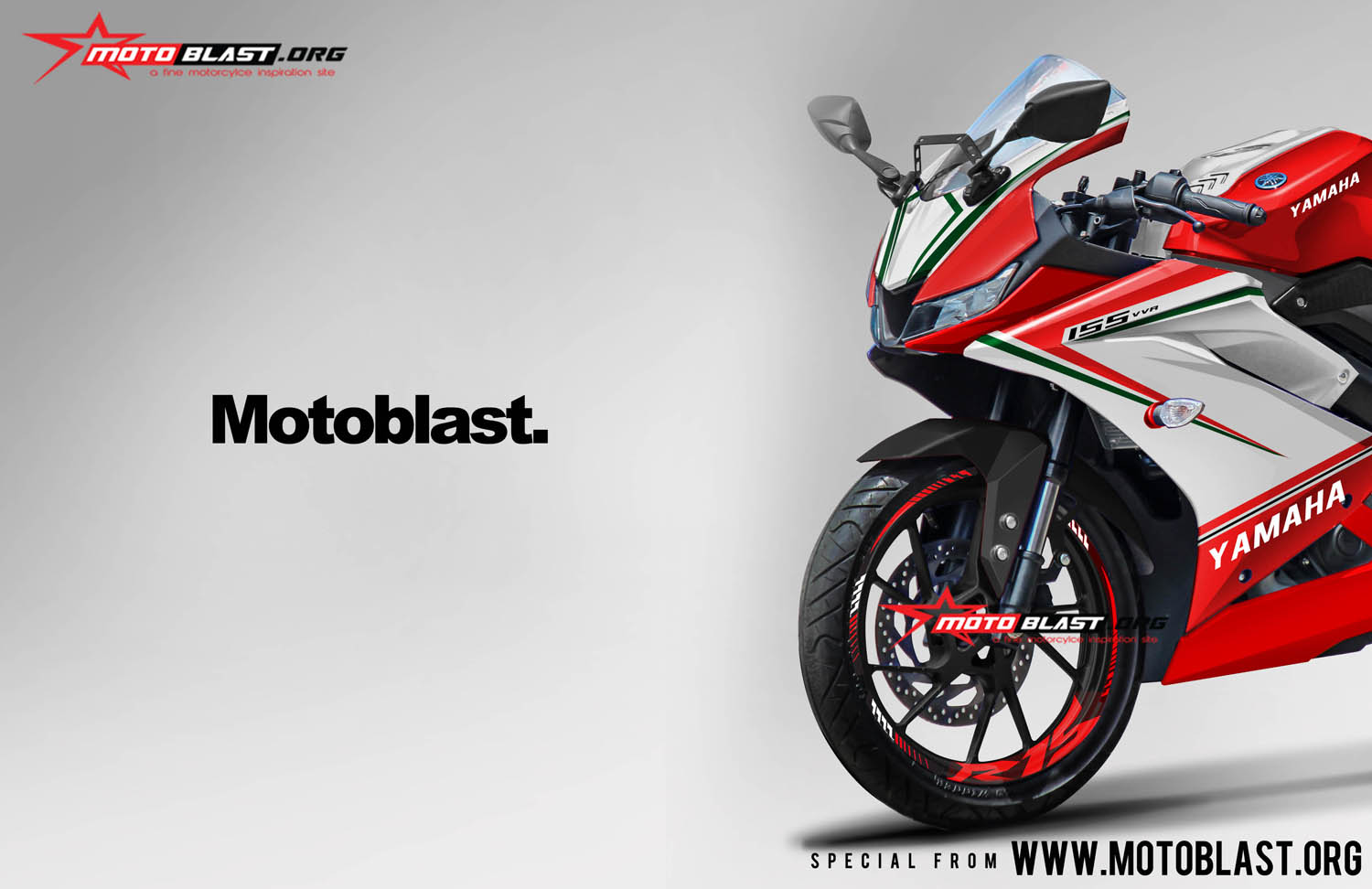 Modifikasi All New Yamaha R15 RED livery Ducati Tricolor 